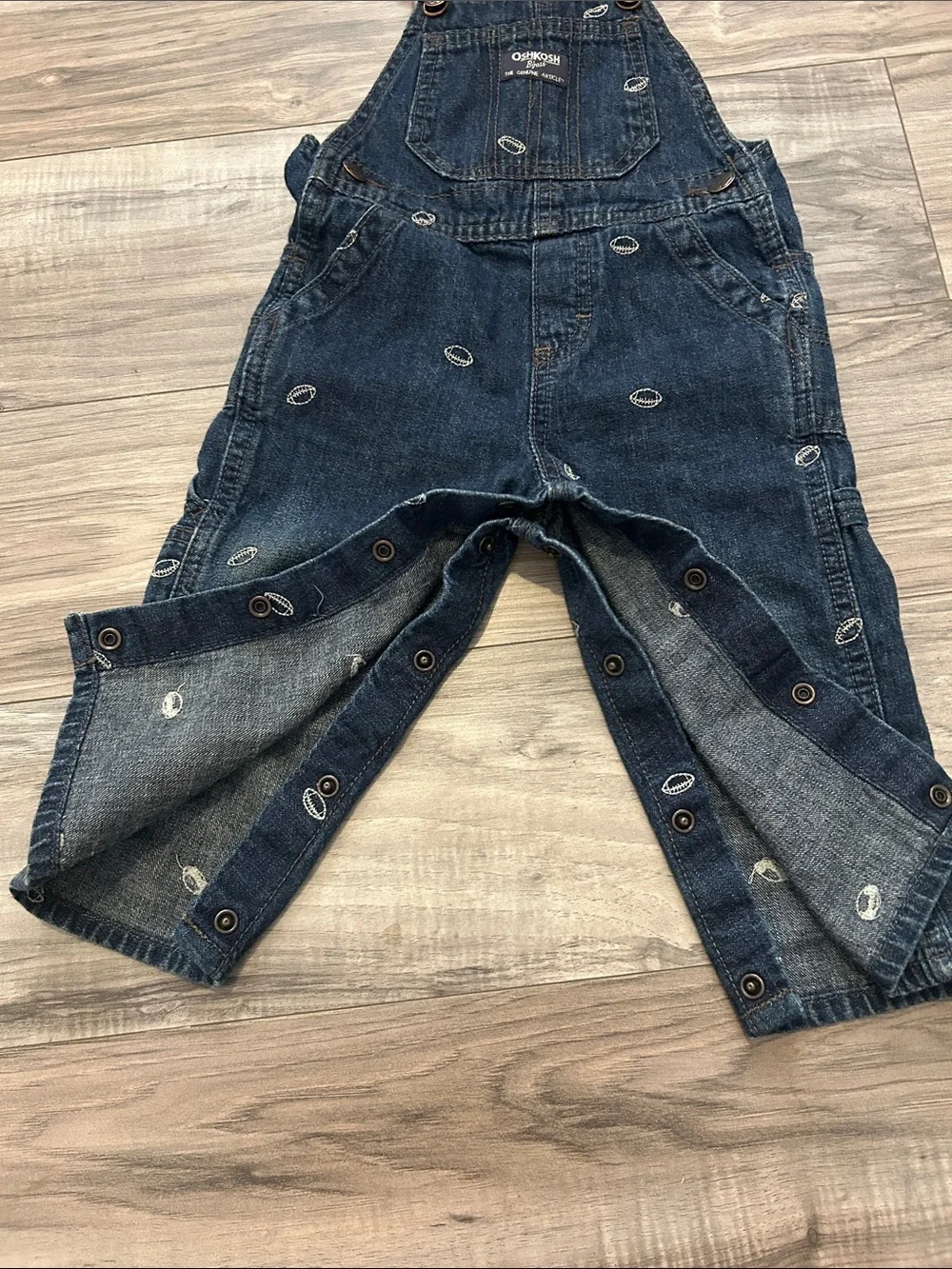 OshKosh B'gosh Denim Overalls with Mustard Quilted Jacket